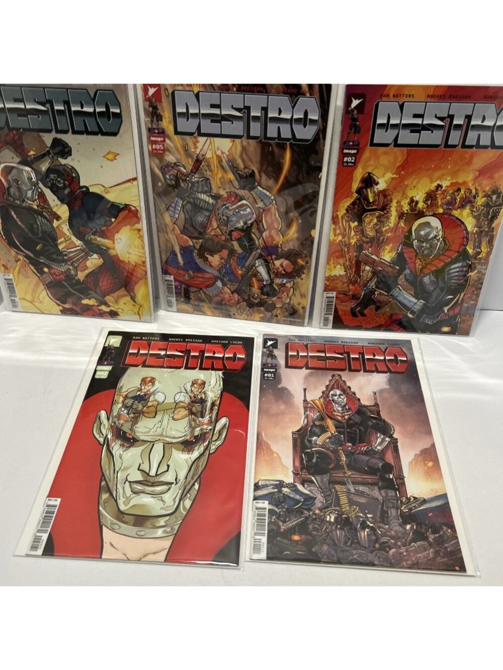 Destro #1-5  + V Cover, Cobra G.I. Joe Energon Gi-Joe Image High Grade Comic